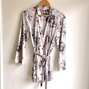 Short Floral Robe